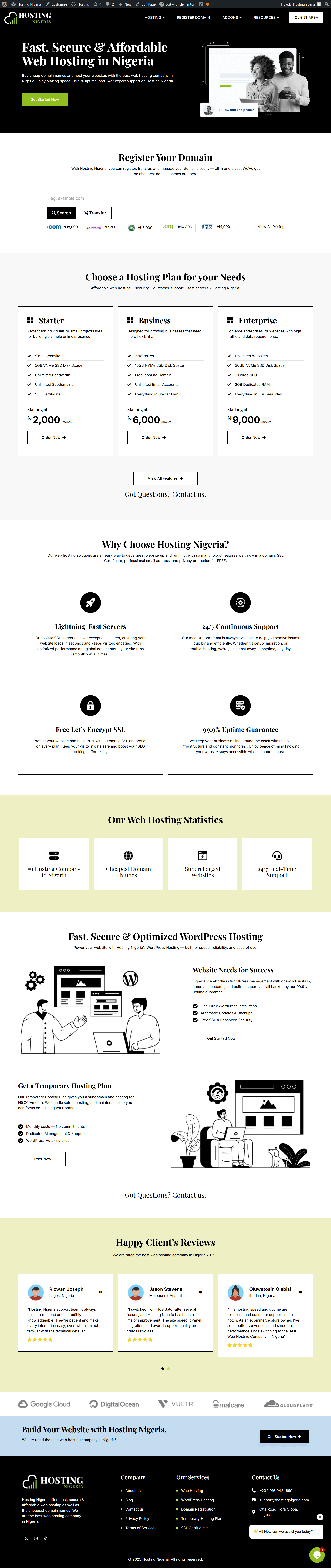 Website design for Lagos businesses portfolio example 1